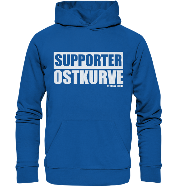 N.O.S.W. BLOCK Fanblock Hoodie "SUPPORTER OSTKURVE" Männer Organic Kapuzenpullover blau