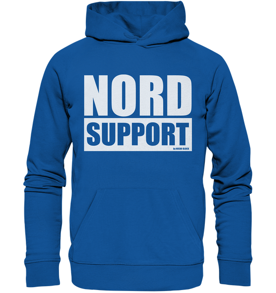 N.O.S.W. BLOCK Fanblock Shirt "NORD SUPPORT" Männer Organic Kapuzenpullover blau