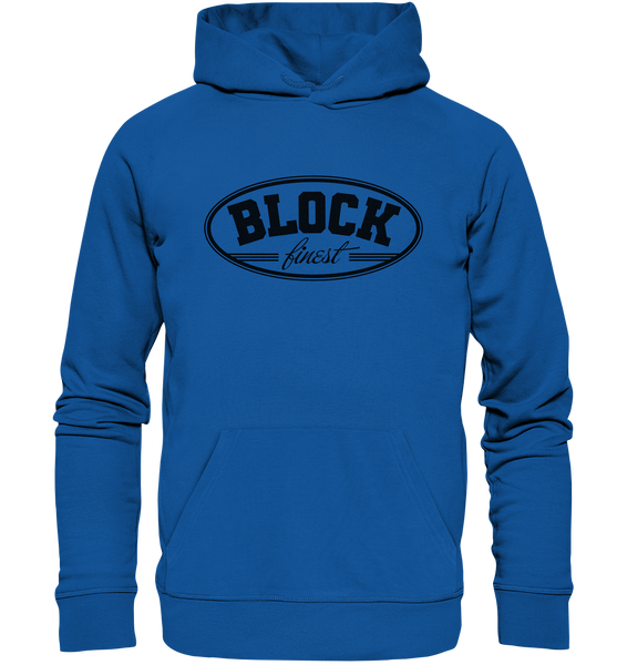 N.O.S.W. BLOCK Fanblock Hoodie "BLOCK finest" Männer Organic Kapuzenpullover blau