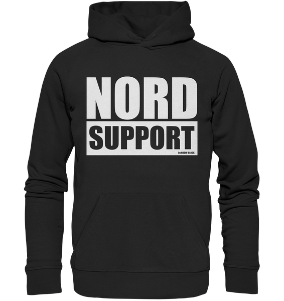 N.O.S.W. BLOCK Fanblock Shirt "NORD SUPPORT" Männer Organic Kapuzenpullover schwarz