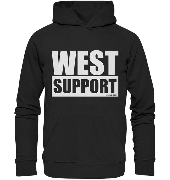 N.O.S.W. BLOCK Fanblock Hoodie "WEST SUPPORT" Organic Männer Kapuzenpullover schwarz