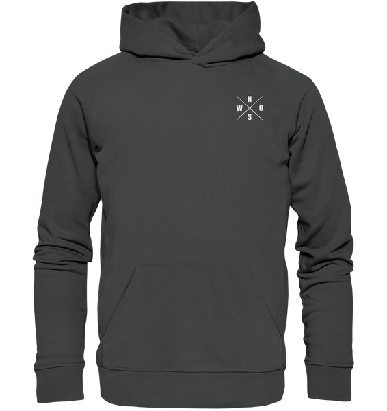 N.O.S.W. BLOCK Hoodie "N.O.S.W. ICON / SUPPORTE WAS DU LIEBST!" Männer Organic Kapuzenpullover anthrazit