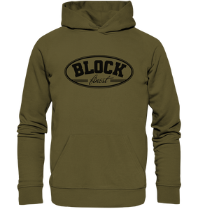 N.O.S.W. BLOCK Fanblock Hoodie "BLOCK finest" Männer Organic Kapuzenpullover khaki