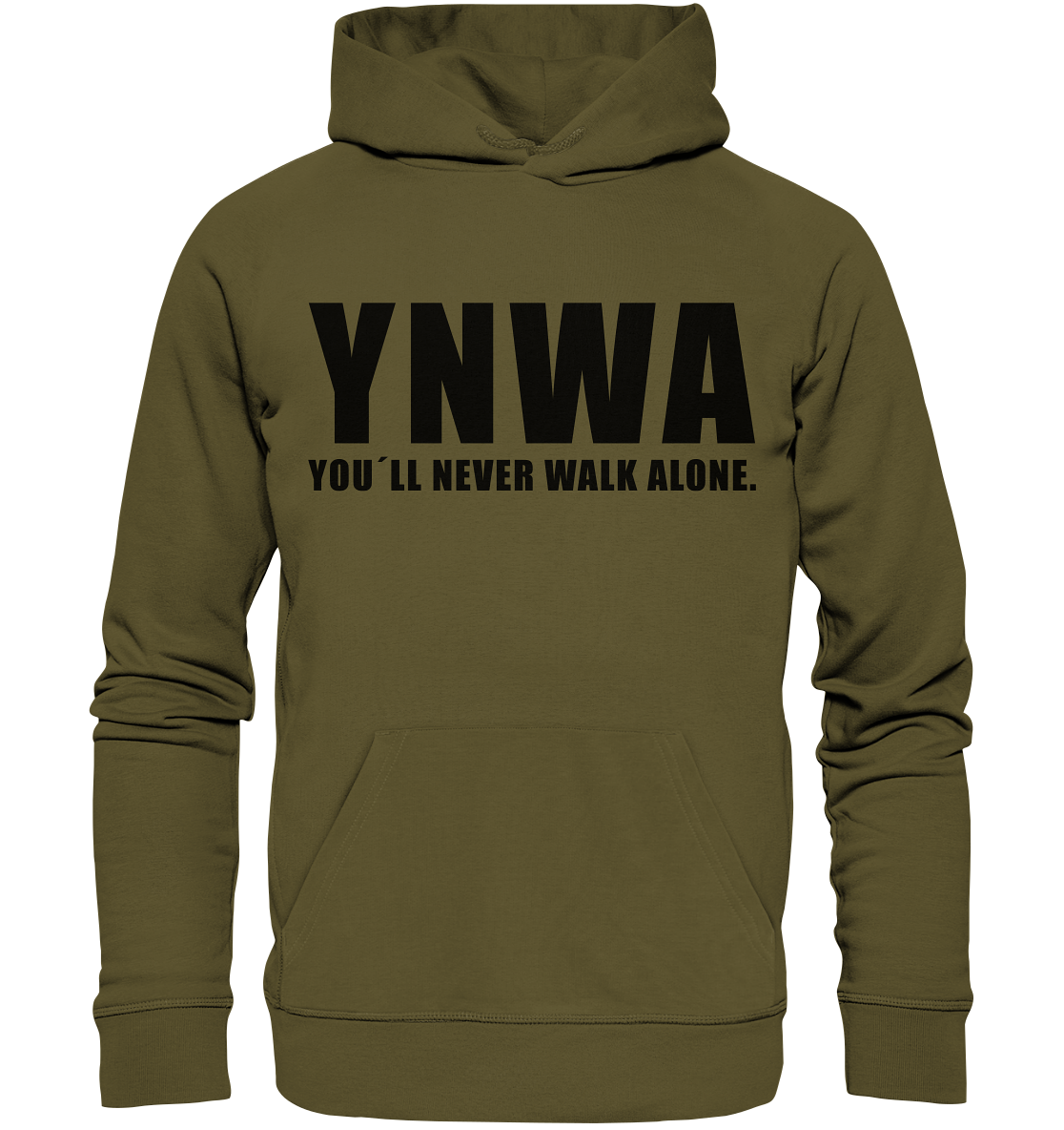 N.O.S.W. BLOCK Fanblock Hoodie "YNWA" Männer Organic Kapuzenpullover khaki