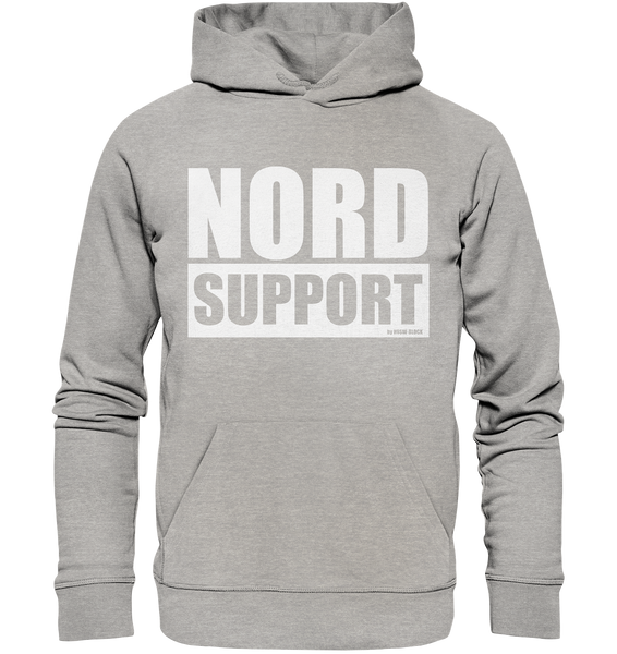 N.O.S.W. BLOCK Fanblock Shirt "NORD SUPPORT" Männer Organic Kapuzenpullover heather grau