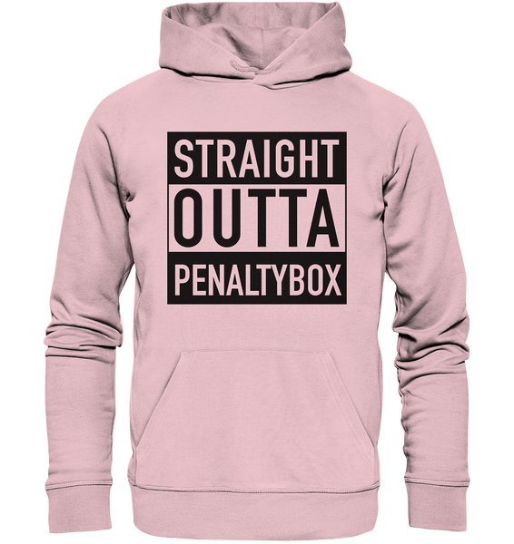 N.O.S.W. BLOCK Fanblock Hoodie "STRAIGHT OUTTA PENALTY BOX" Männer Organic Kapuzenpullover pink