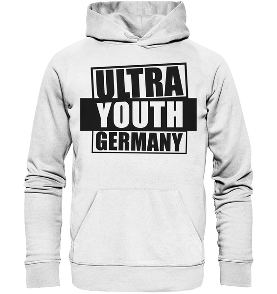 N.O.S.W. BLOCK Ultras Hoodie "ULTRA YOUTH GERMANY" Männer Organic Kapuzenpullover weiss