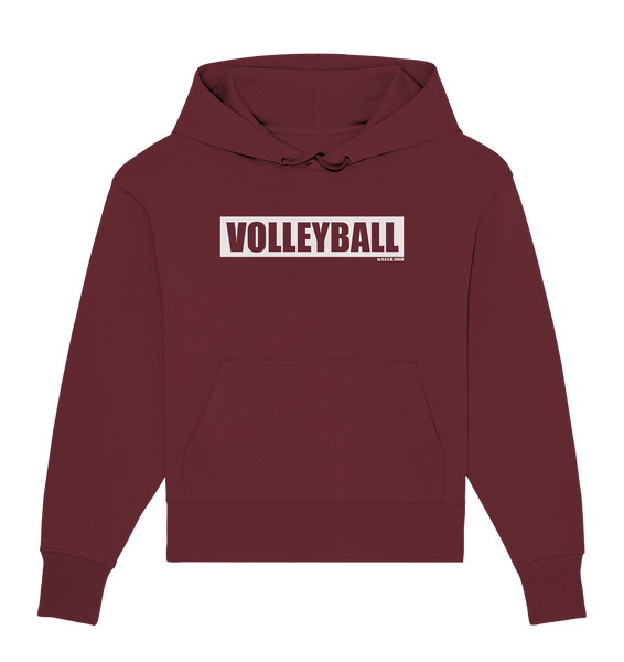 N.O.S.W. BLOCK Teamsport Hoodie "VOLLEYBALL" Girls Organic Oversize Kapuzenpullover weinrot