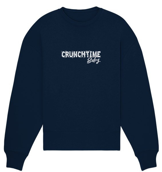 N.O.S.W. BLOCK Fanblock Sweater "CRUNCHTIME Baby" Frauen Organic Oversize Sweatshirt navy