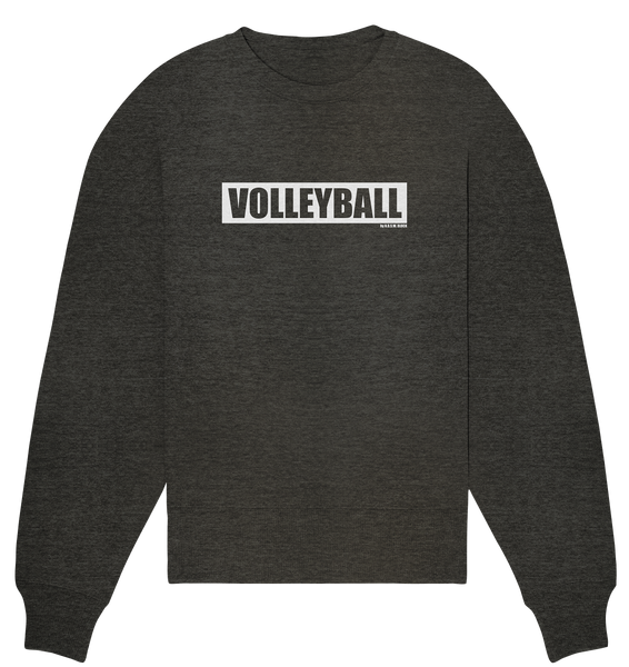 N.O.S.W. BLOCK Teamsport Sweater "VOLLEYBALL" Frauen Organic Oversize Sweatshirt dark heather grau