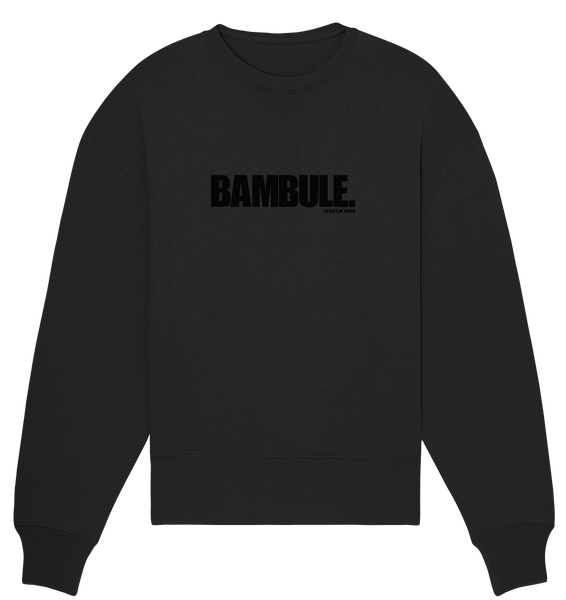 N.O.S.W. BLOCK Fanblock Sweater "BAMBULE." Girls Organic Oversize Sweatshirt schwarz