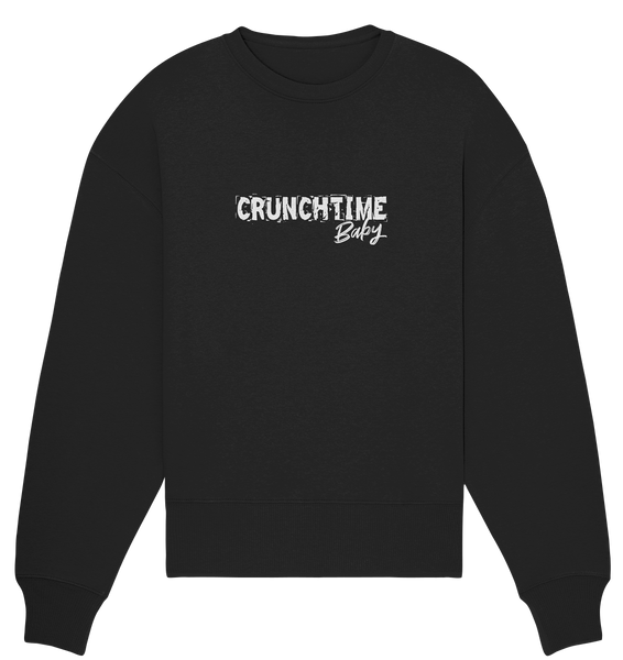 N.O.S.W. BLOCK Fanblock Sweater "CRUNCHTIME Baby" Frauen Organic Oversize Sweatshirt schwarz