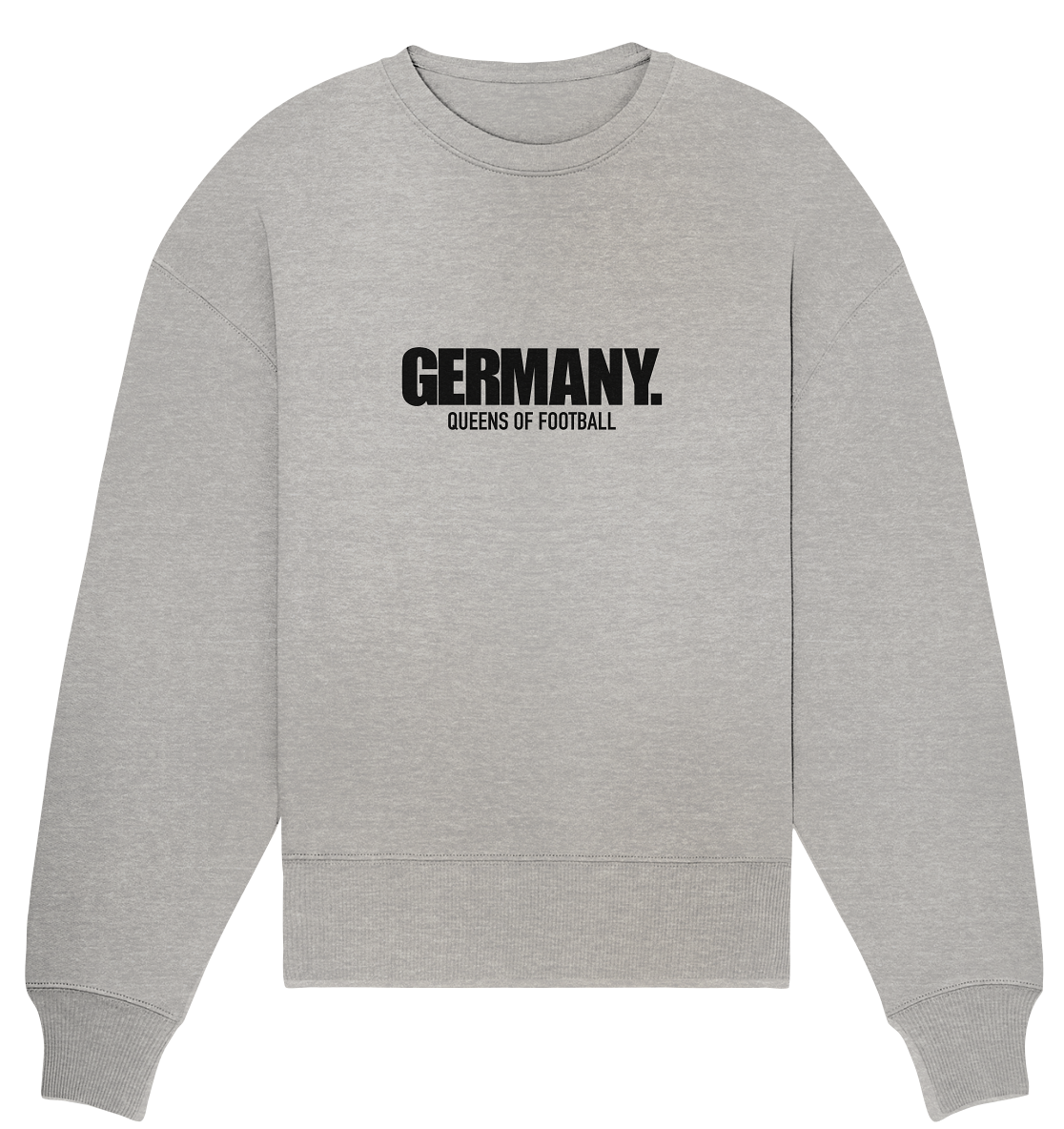 N.O.S.W. BLOCK Fanblock Shirt "GERMANY. QUEENS OF FOOTBALL" Girls Organic T-Shirt heather grau