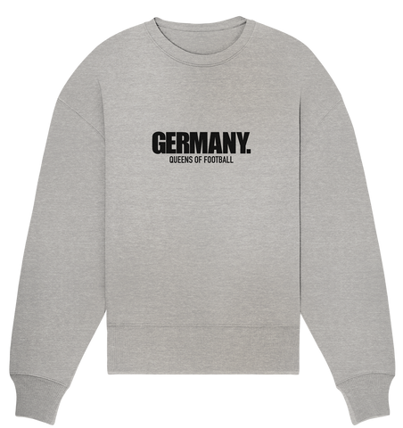 N.O.S.W. BLOCK Fanblock Shirt "GERMANY. QUEENS OF FOOTBALL" Girls Organic T-Shirt heather grau
