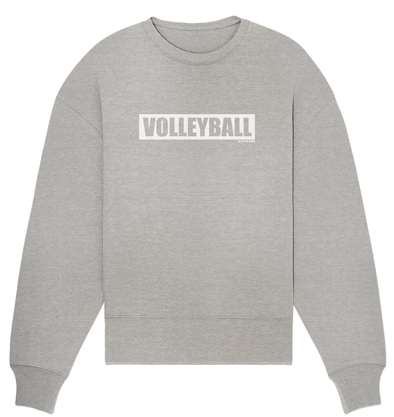 N.O.S.W. BLOCK Teamsport Sweater "VOLLEYBALL" Frauen Organic Oversize Sweatshirt heather grau