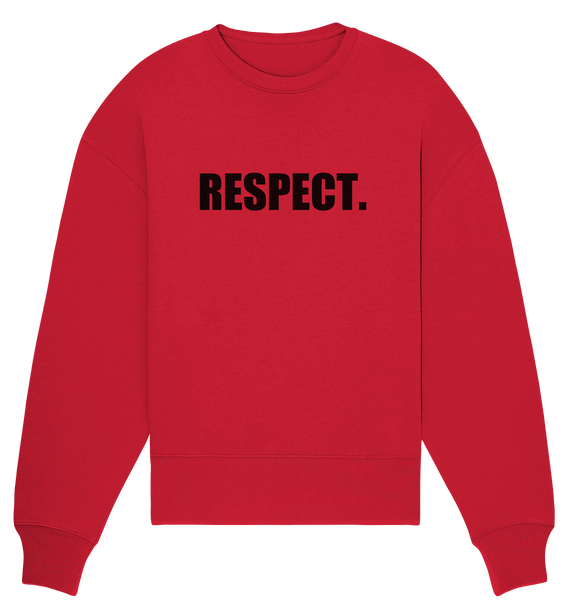 N.O.S.W. BLOCk Fanblock Sweater "RESPECT." Girls Organic Oversize Sweatshirt rot