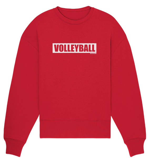 N.O.S.W. BLOCK Teamsport Sweater "VOLLEYBALL" Frauen Organic Oversize Sweatshirt rot