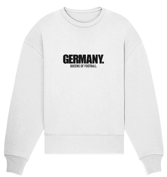 N.O.S.W. BLOCK Fanblock Shirt "GERMANY. QUEENS OF FOOTBALL" Girls Organic T-Shirt weiss