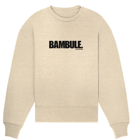 N.O.S.W. BLOCK Fanblock Sweater "BAMBULE." Girls Organic Oversize Sweatshirt natural raw
