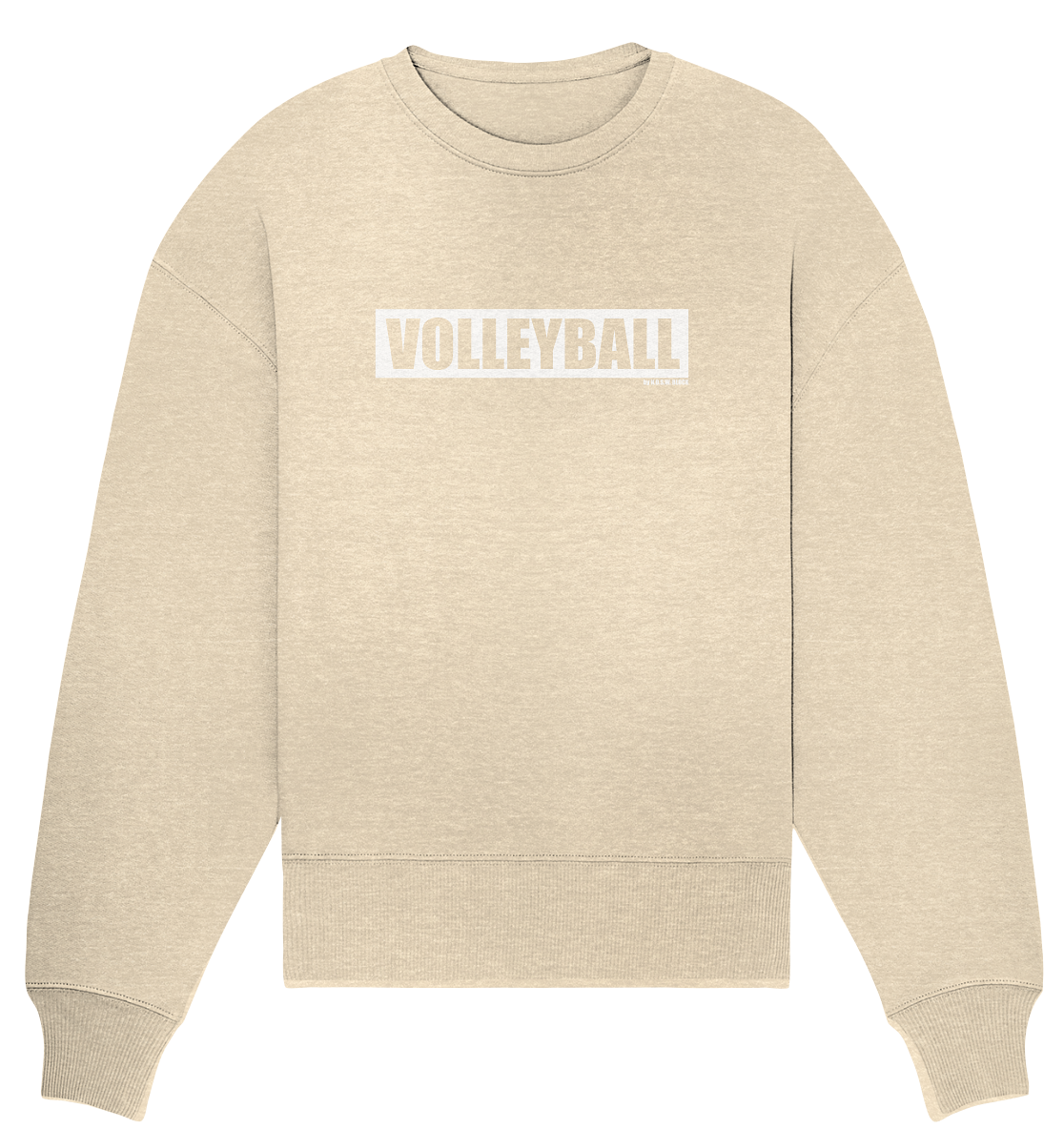 N.O.S.W. BLOCK Teamsport Sweater "VOLLEYBALL" Frauen Organic Oversize Sweatshirt natural raw