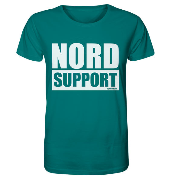 N.O.S.W. BLOCK Fanblock Shirt "NORD SUPPORT" Männer Organic Rundhals T-Shirt ocean depth