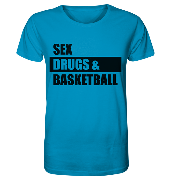 N.O.S.W. BLOCK Fanblock Shirt "SEX, DRUGS & BASKETBALL" Männer Organic T-Shirt azur