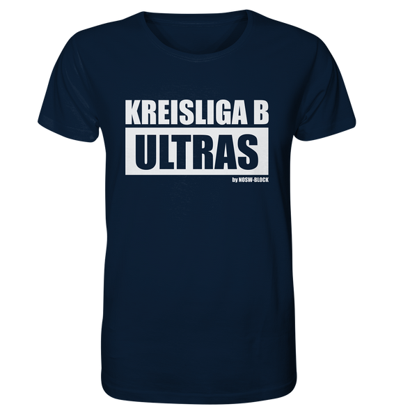 N.O.S.W. BLOCK Ultras Shirt "KREISLIGA B ULTRAS" Männer Organic T-Shirt navy