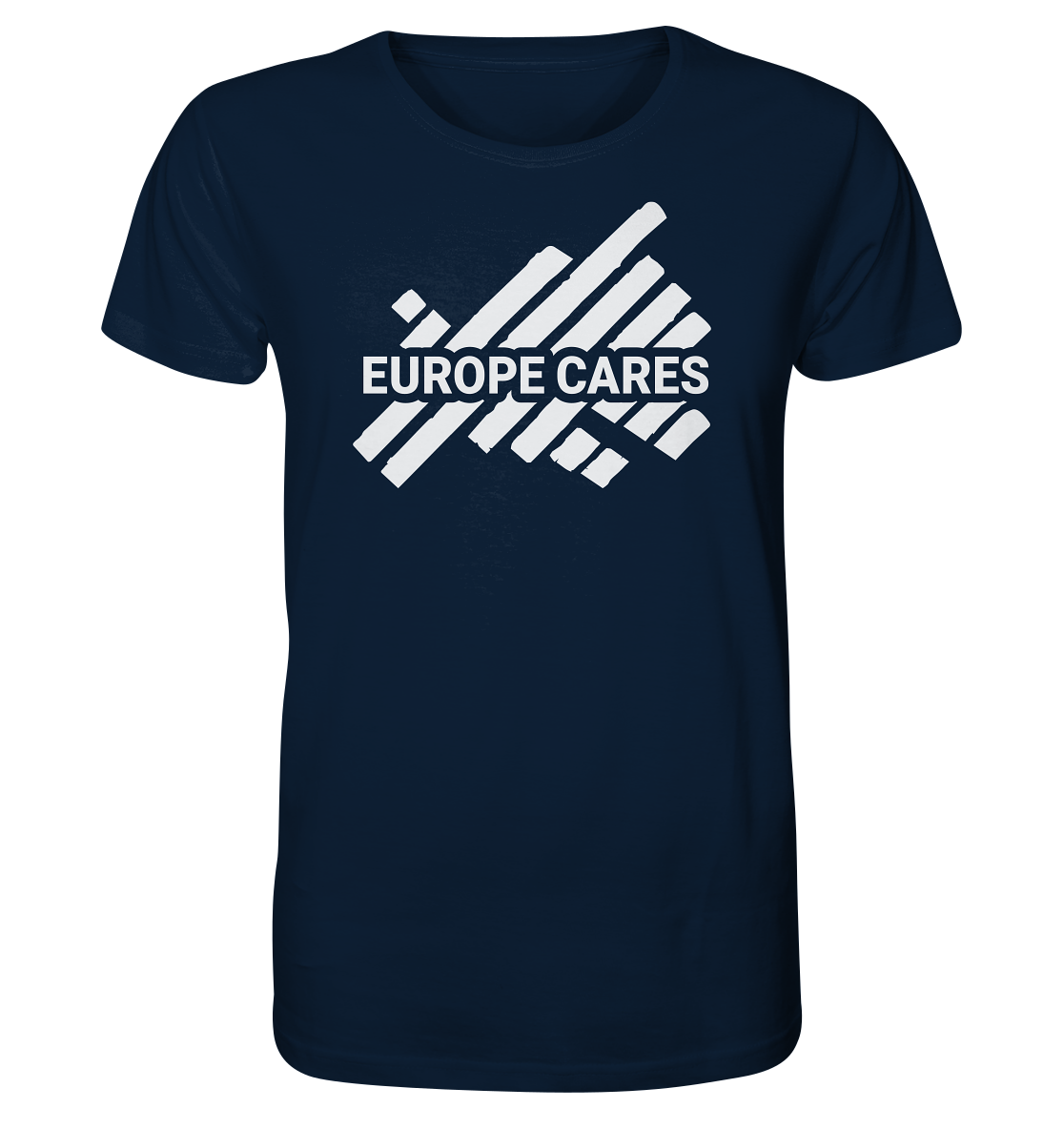Europe Cares Shirt UNISEX Organic T-Shirt navy