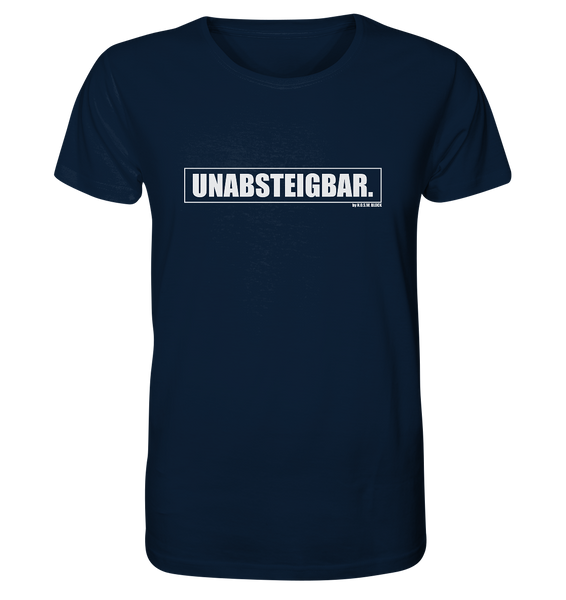 N.O.S.W. BLOCK Fanblock Shirt "UNABSTEIGBAR." Männer Organic T-Shirt navy