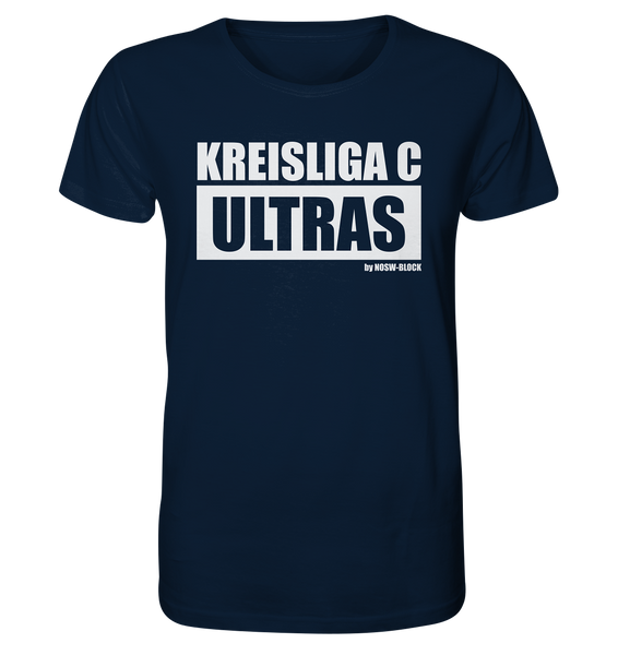 N.O.S.W. BLOCK Ultras Shirt "KREISLIGA C ULTRAS" Männer Organic Rundhals T-Shirt navy