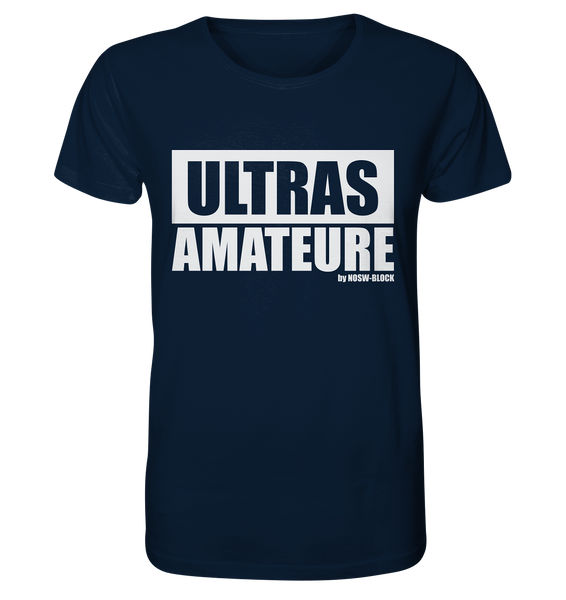 N.O.S.W. BLOCK Ultras Shirt "ULTRAS AMATEURE" Männer Organic T-Shirt navy
