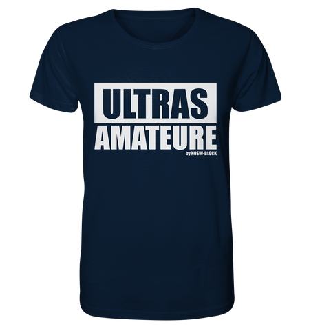 N.O.S.W. BLOCK Ultras Shirt "ULTRAS AMATEURE" Männer Organic T-Shirt navy