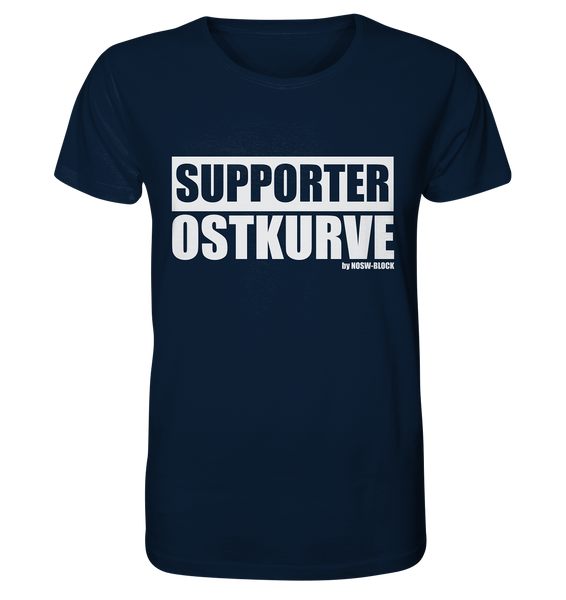 N.O.S.W. BLOCK Fanblock Shirt "SUPPORTER OSTKURVE" Männer Organic T-Shirt navy