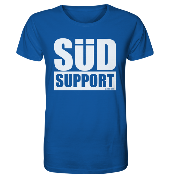 N.O.S.W. BLOCK Fanblock Shirt "SÜD SUPPORT" Männer Organic Rundhals T-Shirt blau
