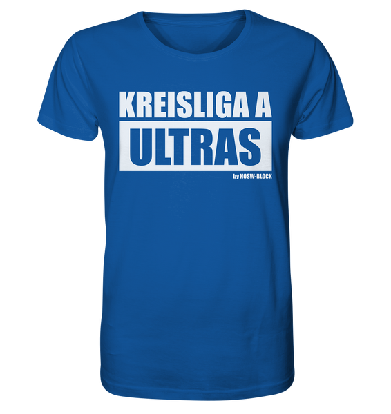 N.O.S.W. BLOCK Fanblock Ultras Shirt "KREISLIGA A ULTRAS" Männer Organic Rundhals T-Shirt blau