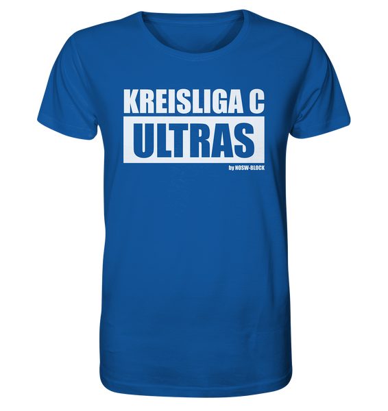 N.O.S.W. BLOCK Ultras Shirt "KREISLIGA C ULTRAS" Männer Organic Rundhals T-Shirt blau