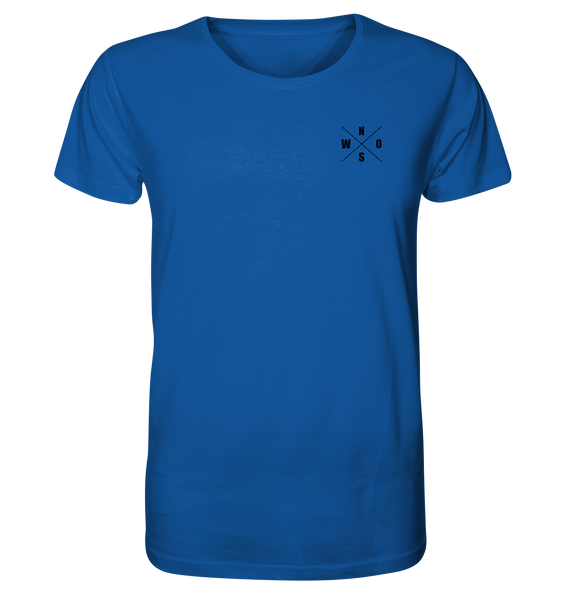 N.O.S.W. BLOCK Teamsport Shirt "GO BIG OR GO HOME" Männer Organic T-Shirt blau