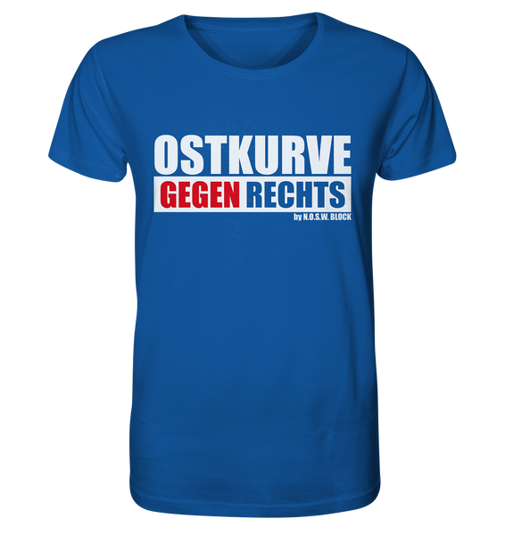 Gegen Rechts Shirt "OSTKURVE GEGEN RECHTS" Männer Organic T-Shirt blau