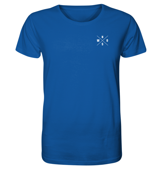 N.O.S.W. BLOCK Gegen Rechts Shirt "EISHOCKEYFANS GEGEN RECHTS" beidseitig bedrucktes Männer Organic T-Shirt blau