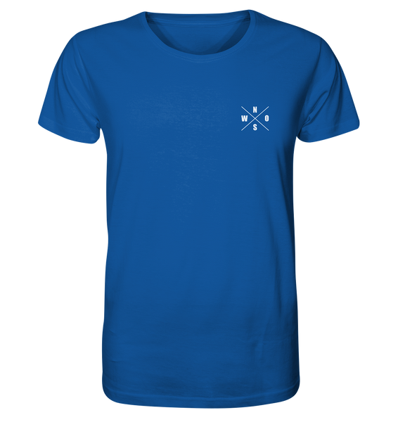 N.O.S.W. BLOCK Gegen Rechts Shirt "BASKETBALLFANS GEGEN RECHTS" beidseitig bedrucktes Männer Organic T-Shirt blau