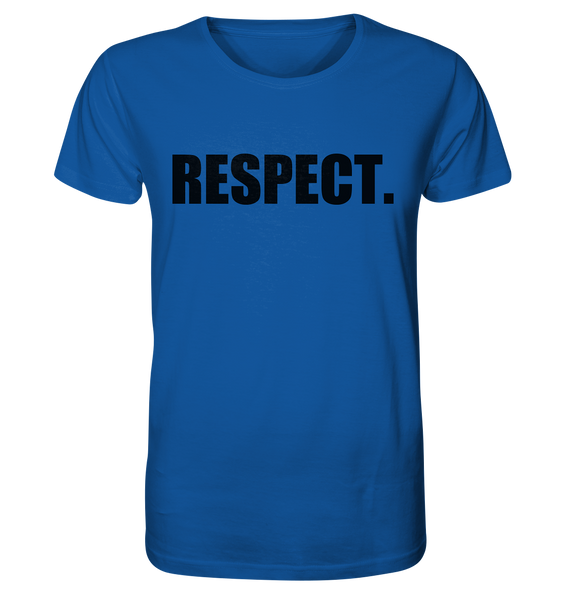 N.O.S.W. BLOCK Fanblock Shirt "RESPECT." Männer Organic Rundhals T-Shirt blau