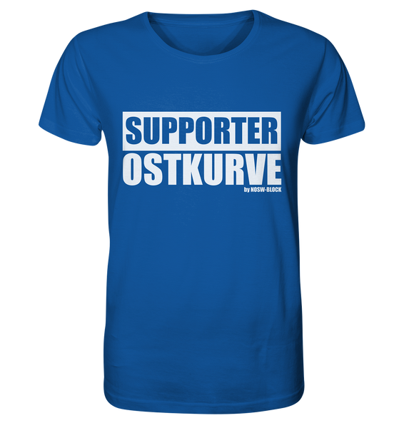 N.O.S.W. BLOCK Fanblock Shirt "SUPPORTER OSTKURVE" Männer Organic T-Shirt blau