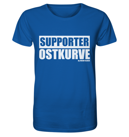 N.O.S.W. BLOCK Fanblock Shirt "SUPPORTER OSTKURVE" Männer Organic T-Shirt blau