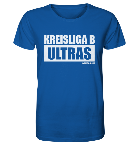 N.O.S.W. BLOCK Ultras Shirt "KREISLIGA B ULTRAS" Männer Organic T-Shirt blau