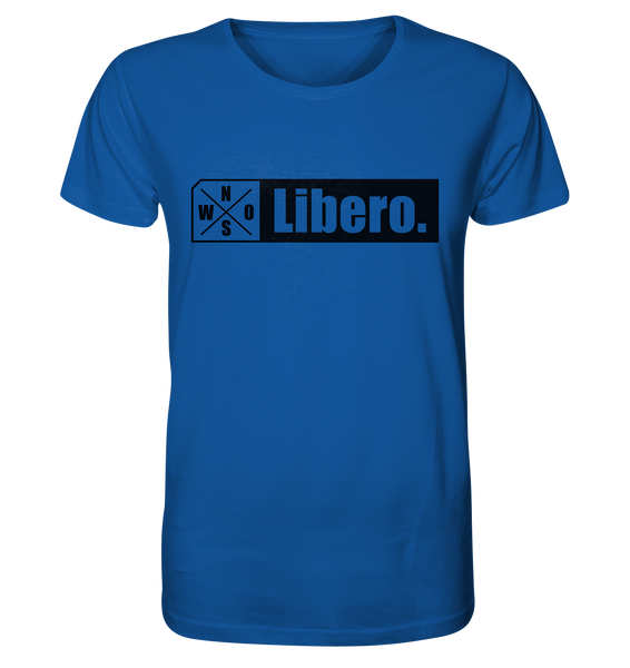 N.O.S.W. BLOCK Teamsport Shirt "Libero." Männer Organic T-Shirt blau