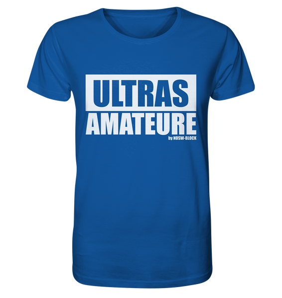 N.O.S.W. BLOCK Ultras Shirt "ULTRAS AMATEURE" Männer Organic T-Shirt blau
