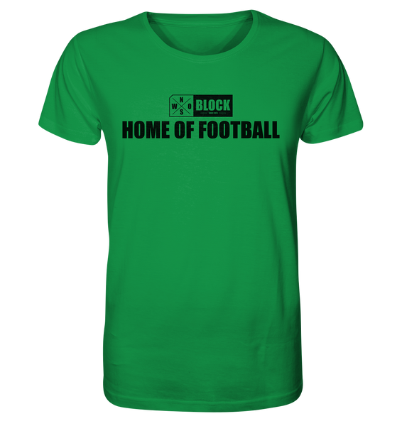 N.O.S.W. BLOCK Shirt "HOME OF FOOTBALL" Männer Organic Rundhals T-Shirt grün