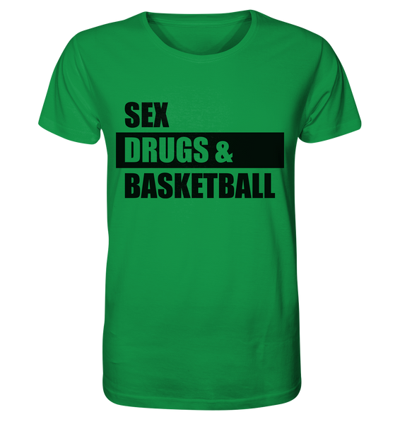 N.O.S.W. BLOCK Fanblock Shirt "SEX, DRUGS & BASKETBALL" Männer Organic T-Shirt grün