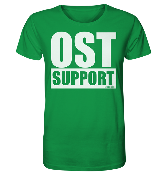 N.O.S.W. BLOCK Fanblock Shirt "OST SUPPORT" Männer Organic Rundhals T-Shirt grün