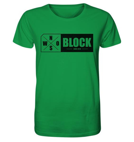 N.O.S.W. BLOCK Logo Shirt Männer Organic T-Shirt grün